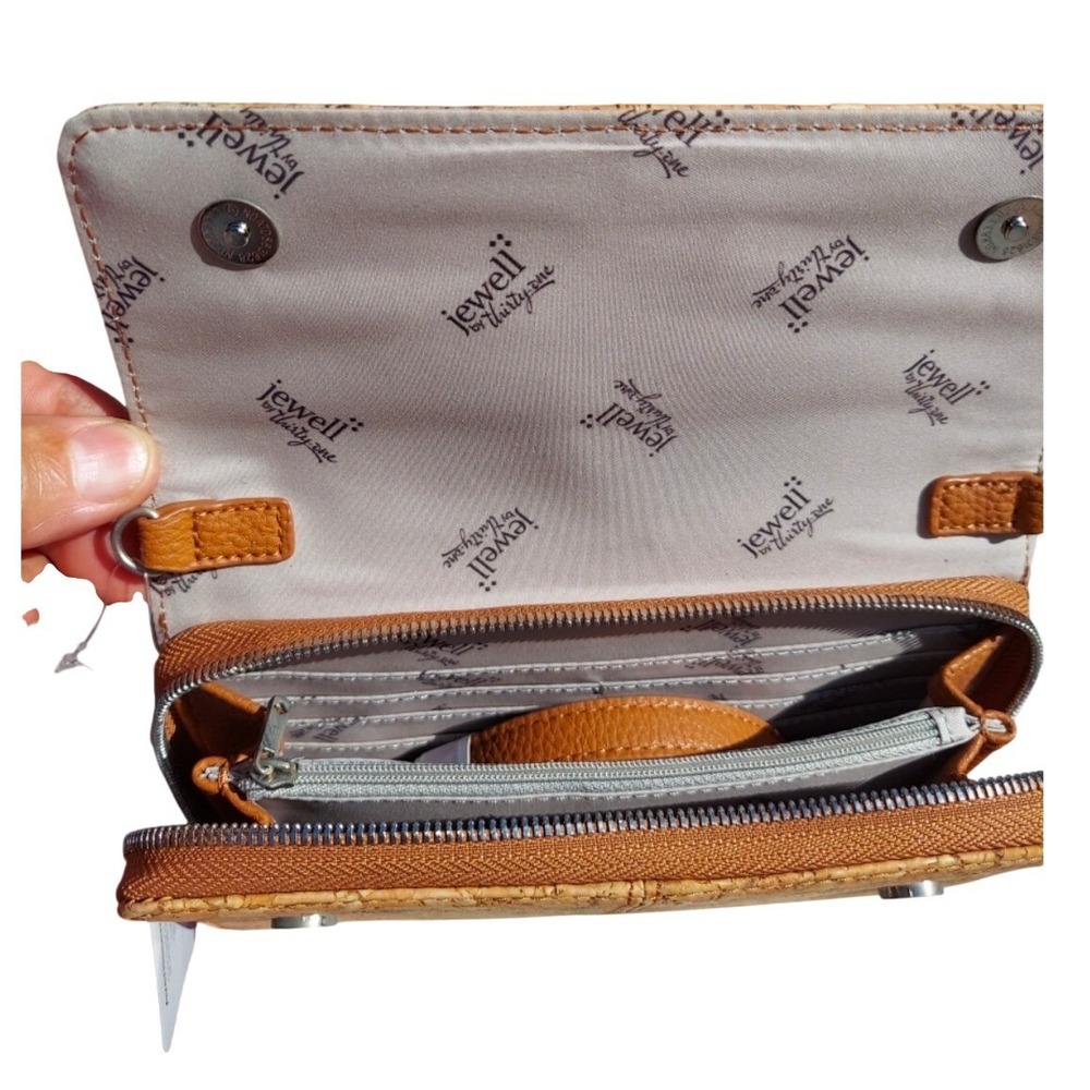 Jewell by Thirty-One Cork Clutch Wallet Natural Zip Around Organizer - Picture 4 of 4
